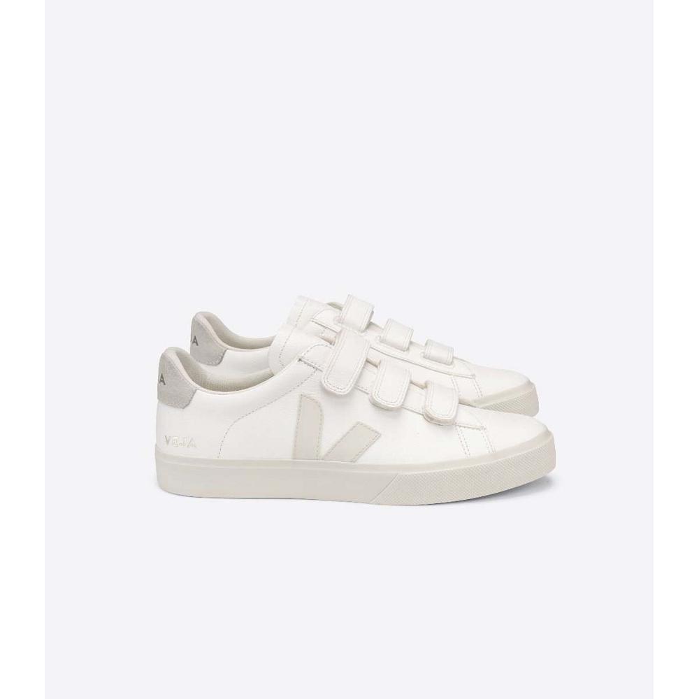 Veja RECIFE CHROMEFREE Women\'s Sneakers White/Beige | NZ 623FDN